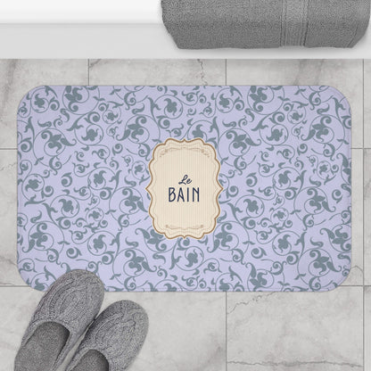 Le Bain LILAC Floral Bath Mat | Elegant French Bathroom Decor