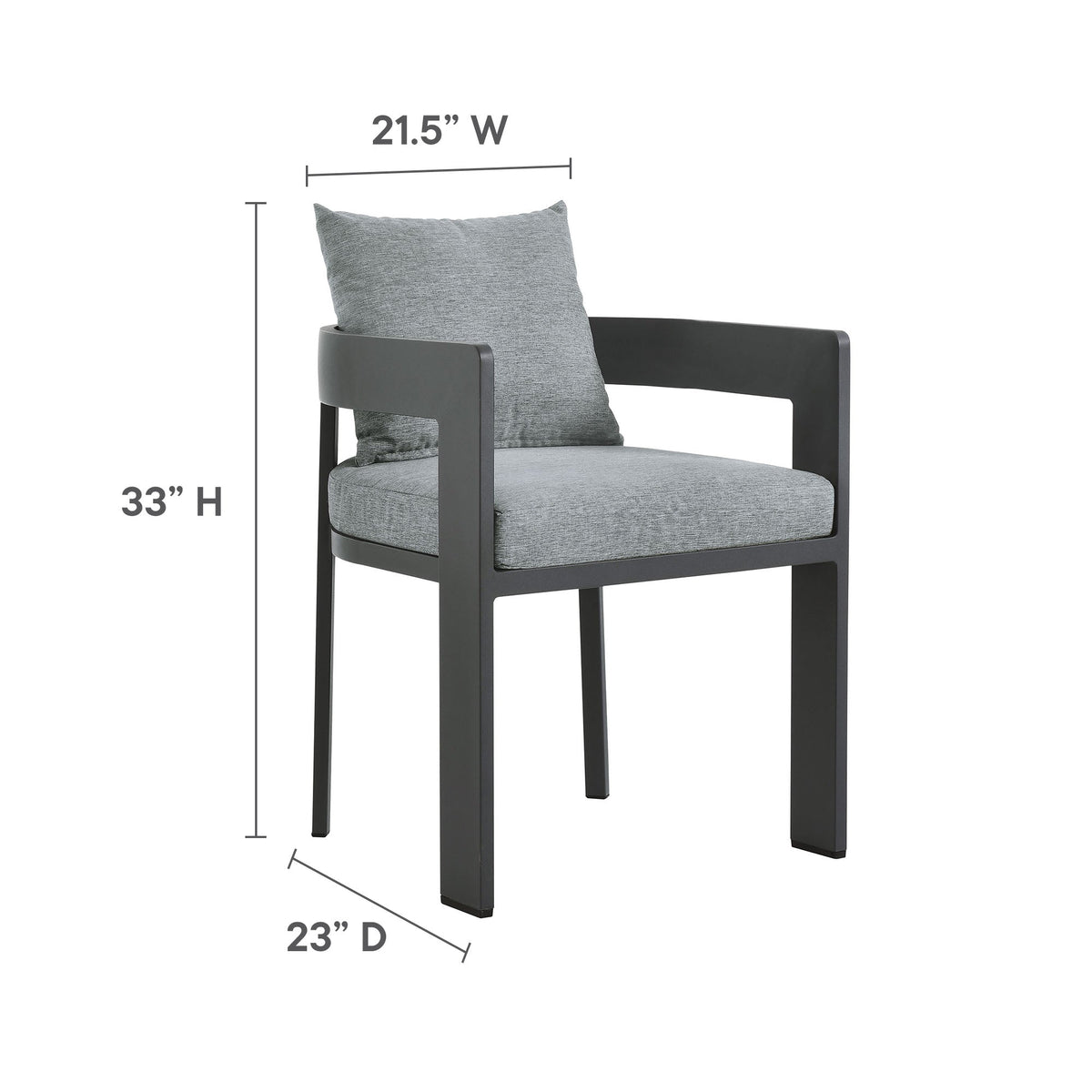 Tahoe 5-Piece Outdoor Patio Aluminum Dining Set by Modway