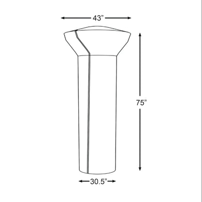 Full-Length Outdoor Vinyl Cover for Gas Patio Heaters with 33-38" Round Reflectors