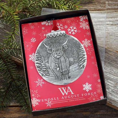 Holiday Highland Cow Ornament