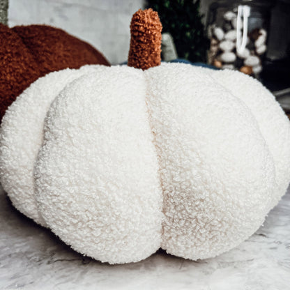 Plush Pumpkin Pillow Decorative Throw Handmade Fall Pumpkin Cuddle Cushion