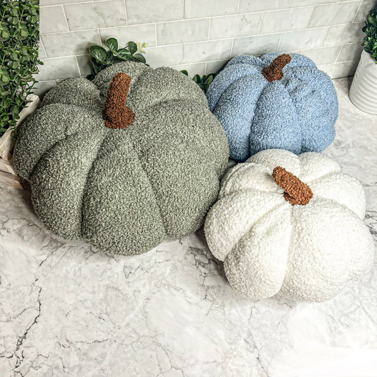 Plush Pumpkin Pillow Decorative Throw Handmade Fall Pumpkin Cuddle Cushion