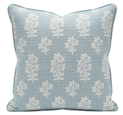 Asha Pillow Cover in Sky Blue, Peter Dunham Textiles