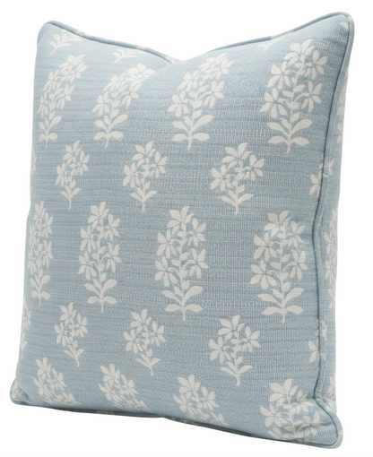 Asha Pillow Cover in Sky Blue, Peter Dunham Textiles