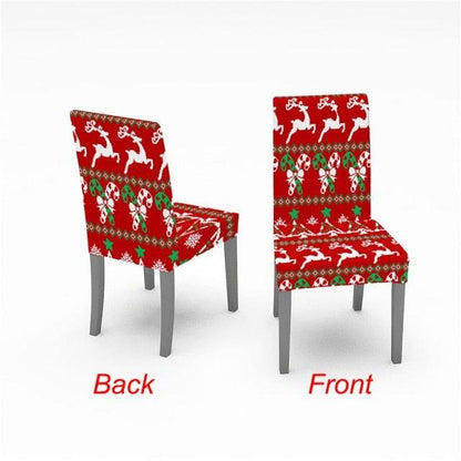 Christmas Chair Cover Stretch Spandex Digital Printed Silla Kitchen Dining Chair Covers Home Party Xmas Decor  Stretch Chair Cover for Dining Room Chair Protector Seat Cover Stretch Slipcover Christmas Bell Furniture For Living Room Ceremony Hotel