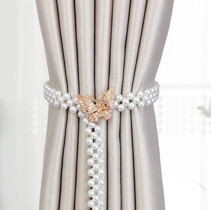 Curtain Tieback High Quality Elastic Holder Hook Buckle Clip Pretty and Fashion Polyester Decorative Home Accessories Modern Style Convenient Drape Tie Backs,Handmade Curtains Holdbacks Holder for Home Kitchen Office