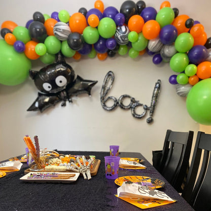 Halloween Balloon Garland Kit - Purple and Lime Green